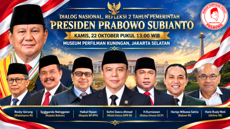 22 Oktober 2026 Gerakan Cinta Prabowo Siap Gelar Refleksi 2 Tahun Pemerintahan Prabowo